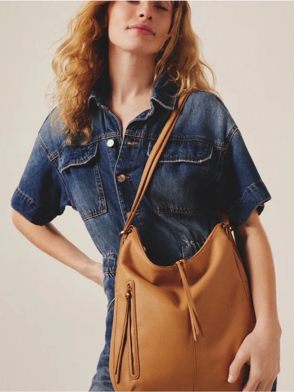 HOBO Leather Merrin Convertible Backpack and Shoulder Bag - Cactus Green - Picture 16 of 16